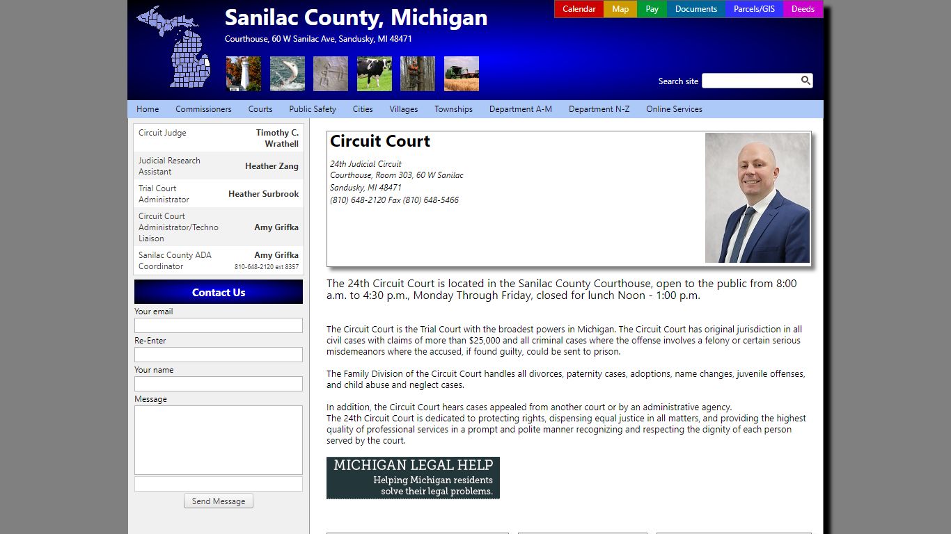 Circuit Court - Sanilac County, Michigan