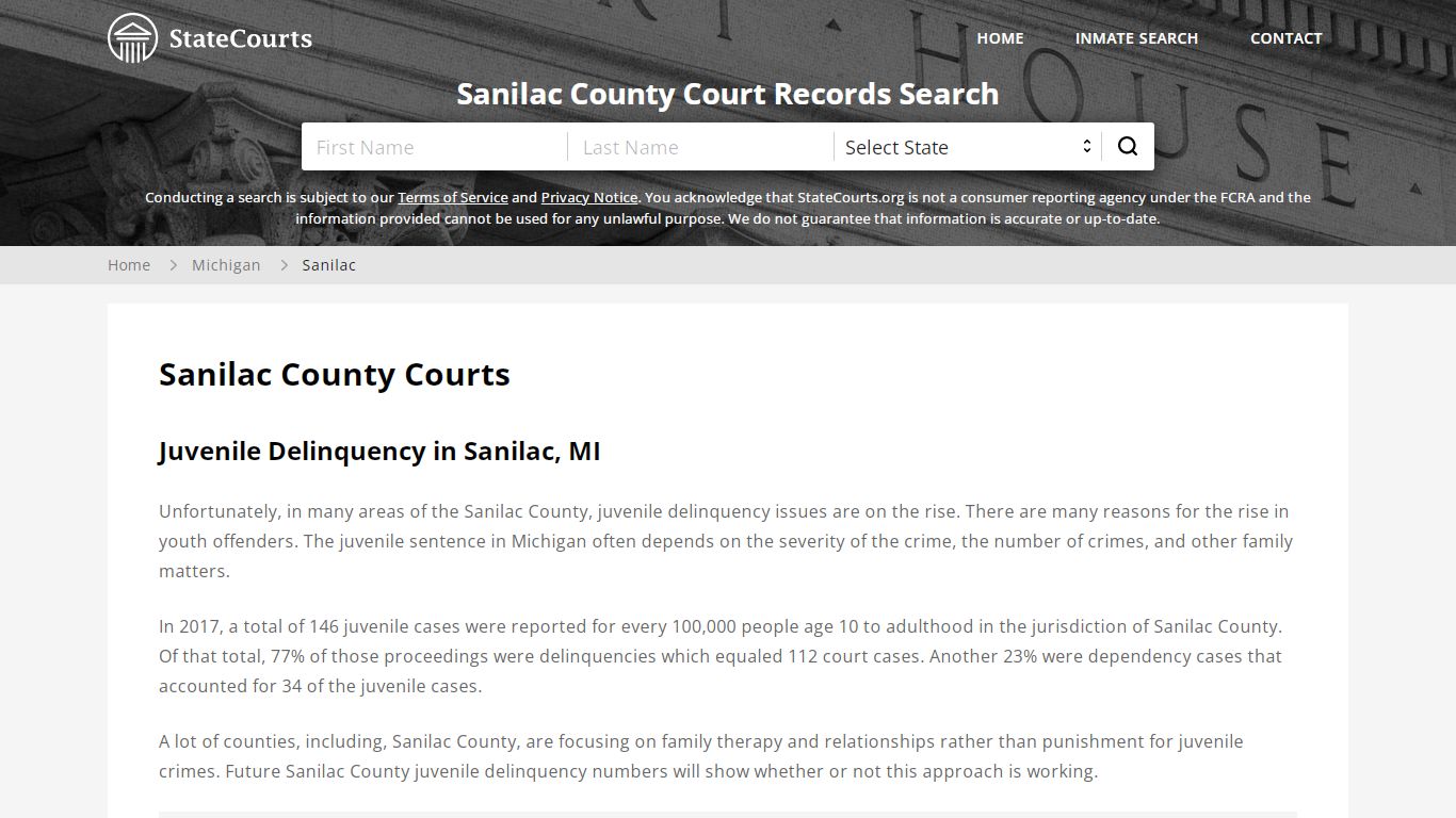 Sanilac County, MI Courts - Records & Cases - StateCourts