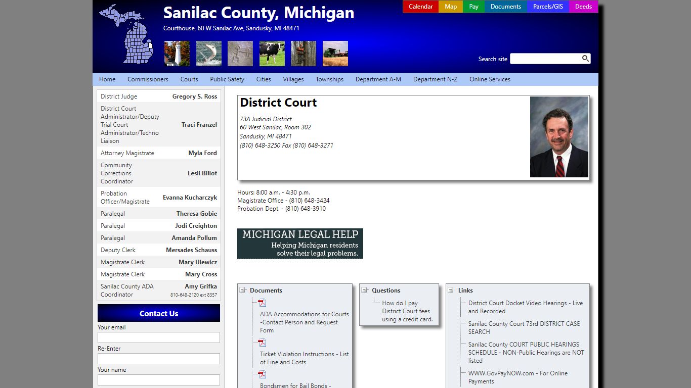 District Court - Sanilac County, Michigan